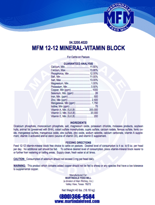 12:12 Vitamin - Mineral Block